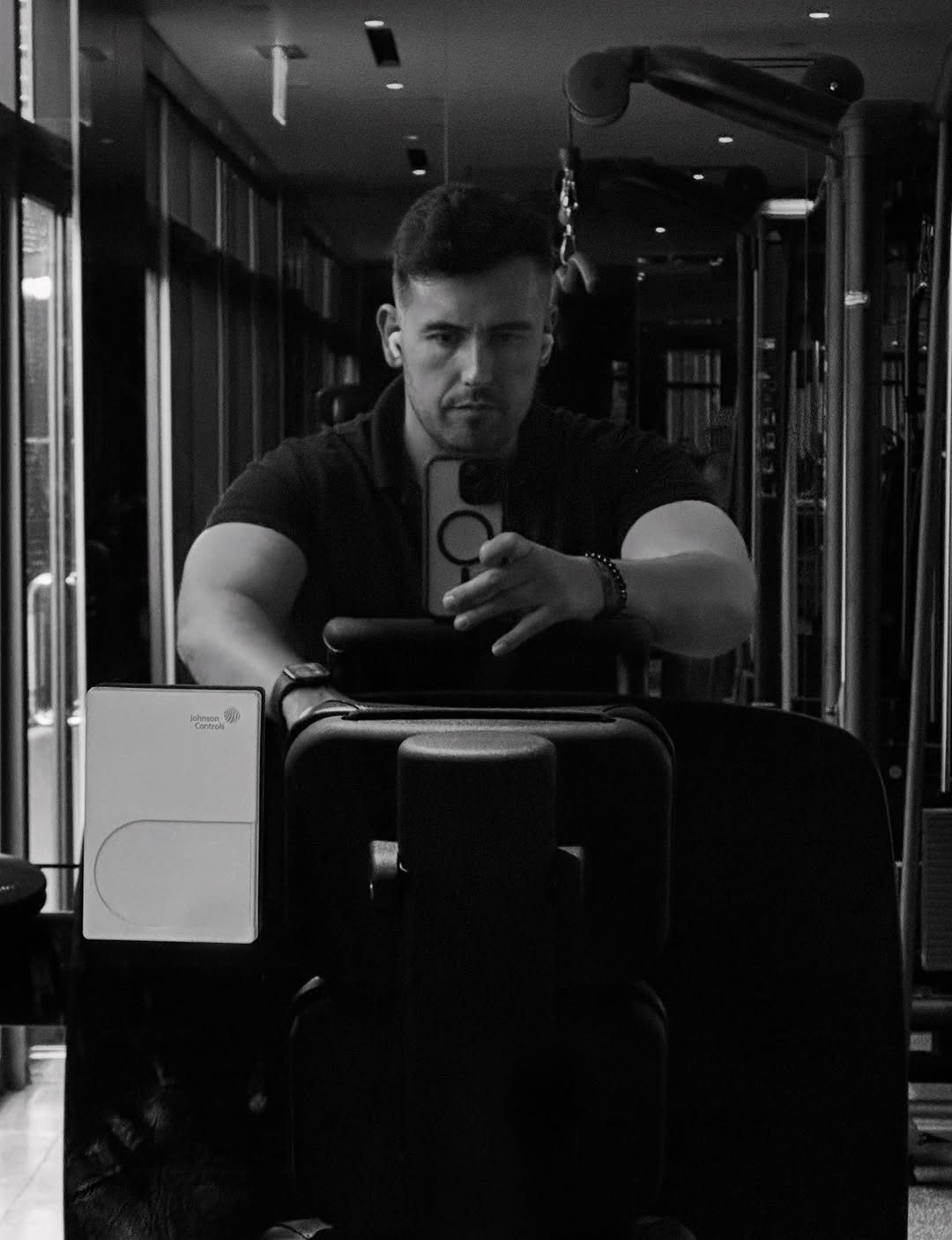 Cello training in the gym